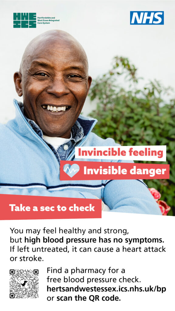 Digital screen showing older man with folded arms. Invincible feeling, invisible danger