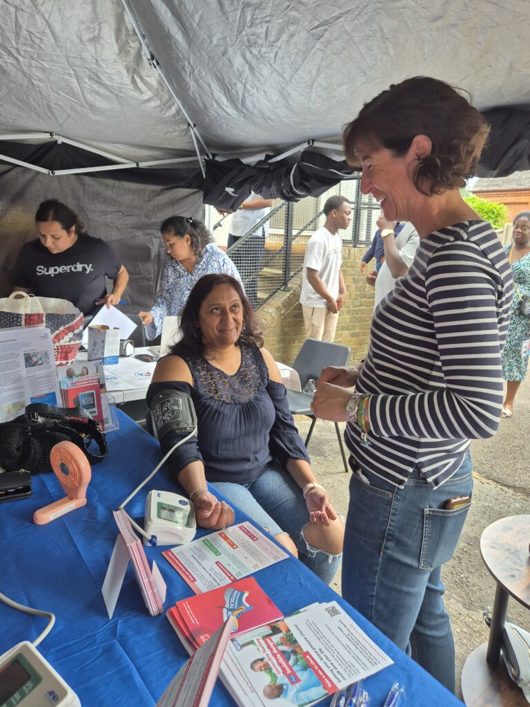 Blolod pressure test at a community event