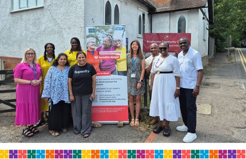 Groups of people stood outside Broxbourne Community Church